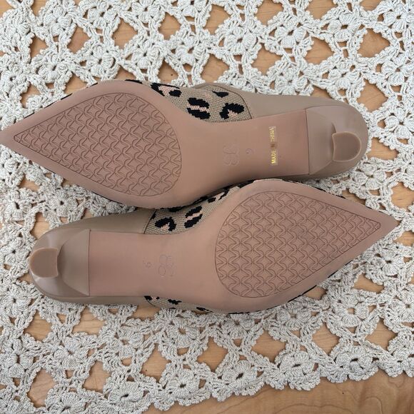 Cosy Island GraceLithe Leopard Knit Pointed Toe Heeled Mules Size 9, New - Picture 5 of 7
